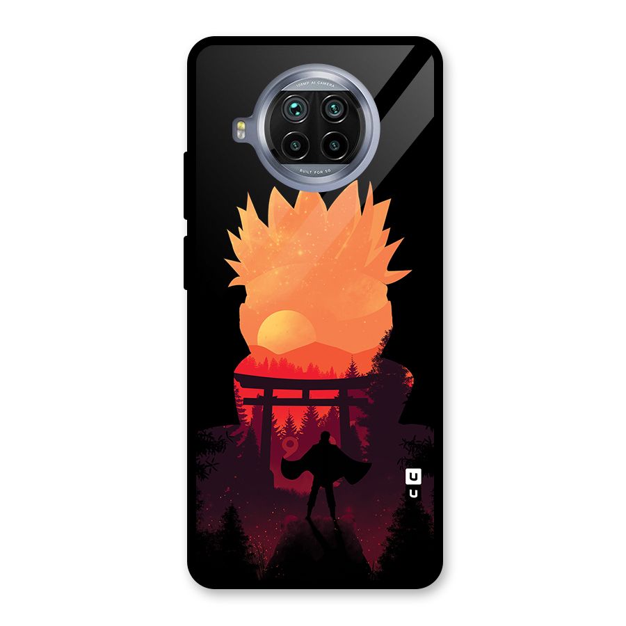 Naruto Anime Sunset Art Glass Back Case for Mi 10i
