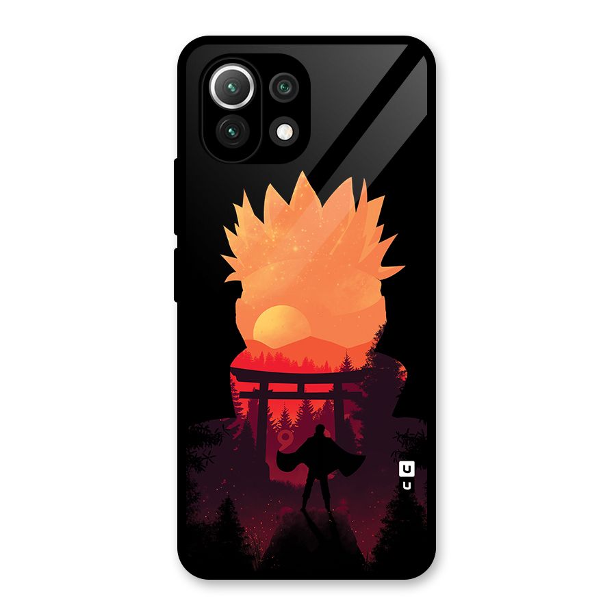 Naruto Anime Sunset Art Glass Back Case for Mi 11 Lite NE 5G