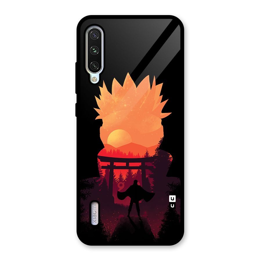 Naruto Anime Sunset Art Glass Back Case for Mi A3