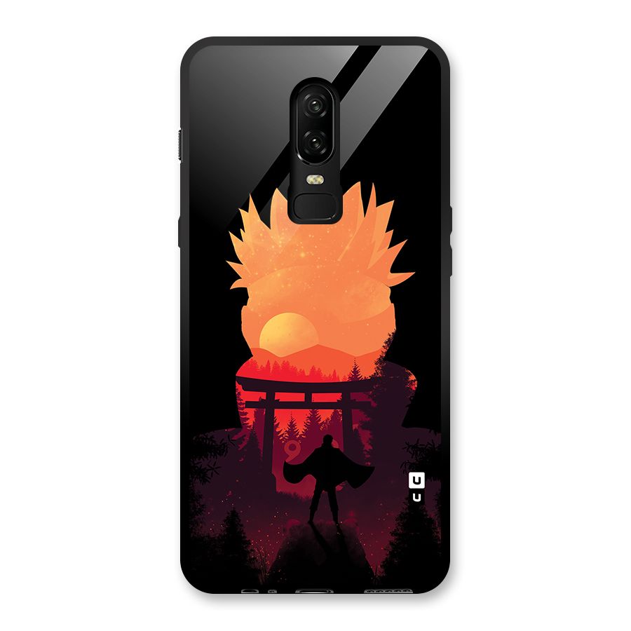 Naruto Anime Sunset Art Glass Back Case for OnePlus 6