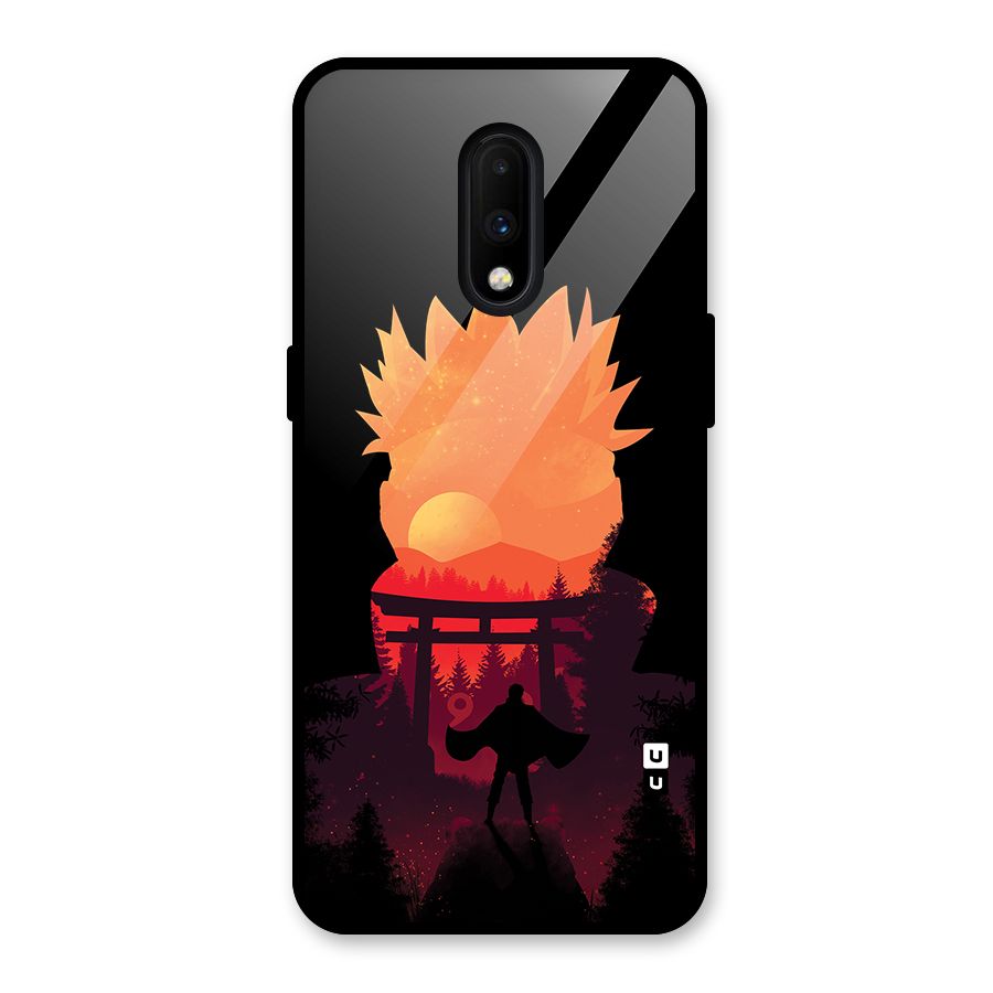 Naruto Anime Sunset Art Glass Back Case for OnePlus 7