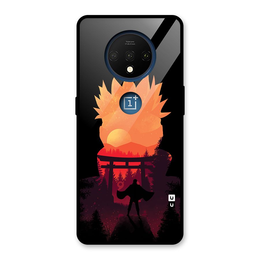 Naruto Anime Sunset Art Glass Back Case for OnePlus 7T