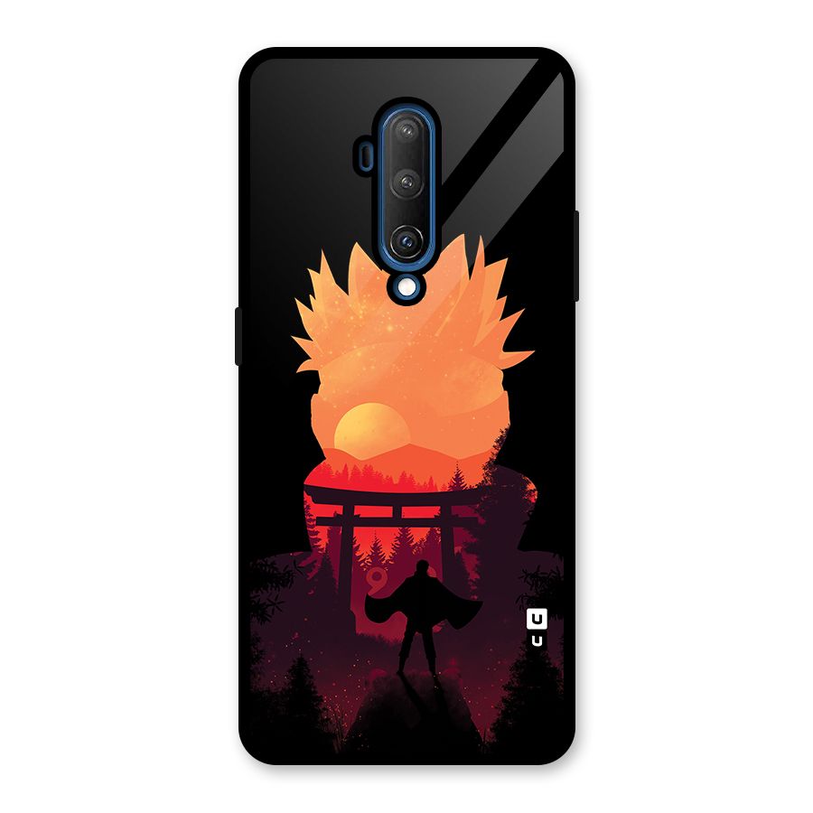 Naruto Anime Sunset Art Glass Back Case for OnePlus 7T Pro