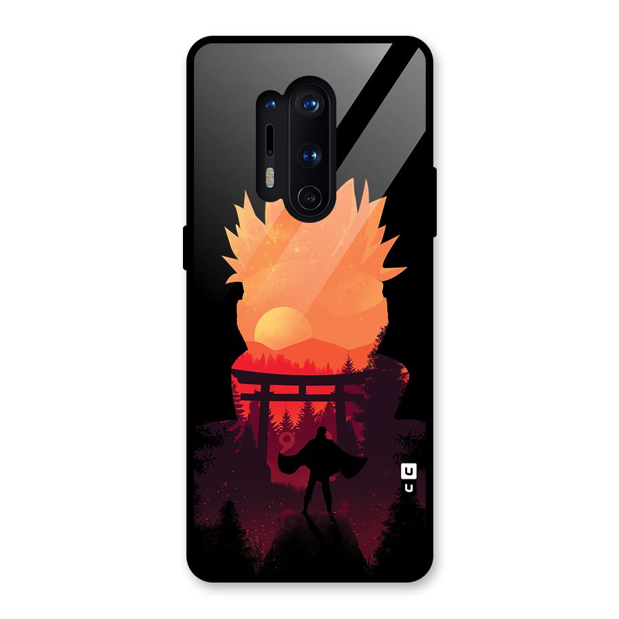 Naruto Anime Sunset Art Glass Back Case for OnePlus 8 Pro