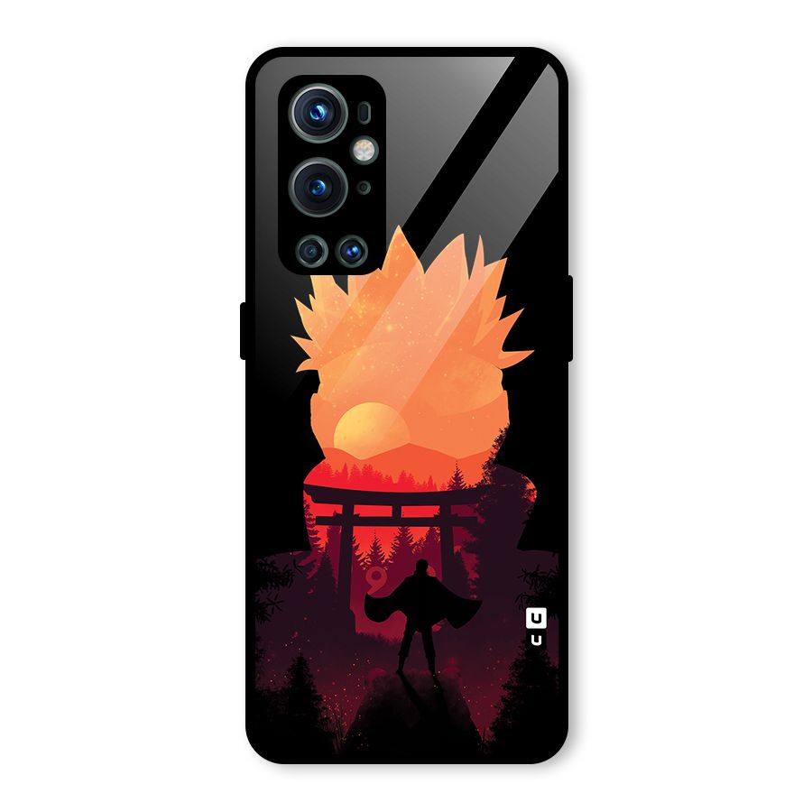 Naruto Anime Sunset Art Glass Back Case for OnePlus 9 Pro