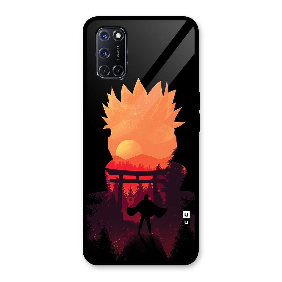 Naruto Anime Sunset Art Glass Back Case for Oppo A52