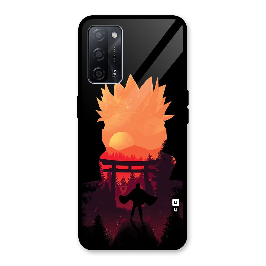 Naruto Anime Sunset Art Glass Back Case for Oppo A53s 5G