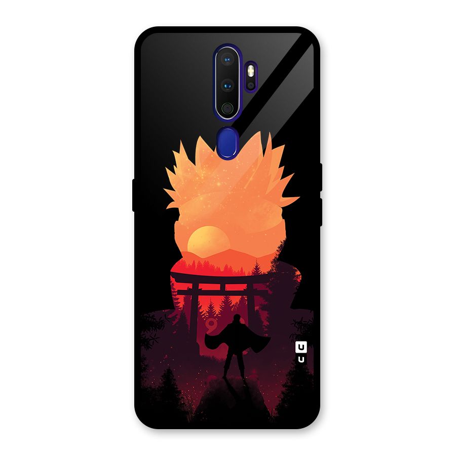 Naruto Anime Sunset Art Glass Back Case for Oppo A9 (2020)