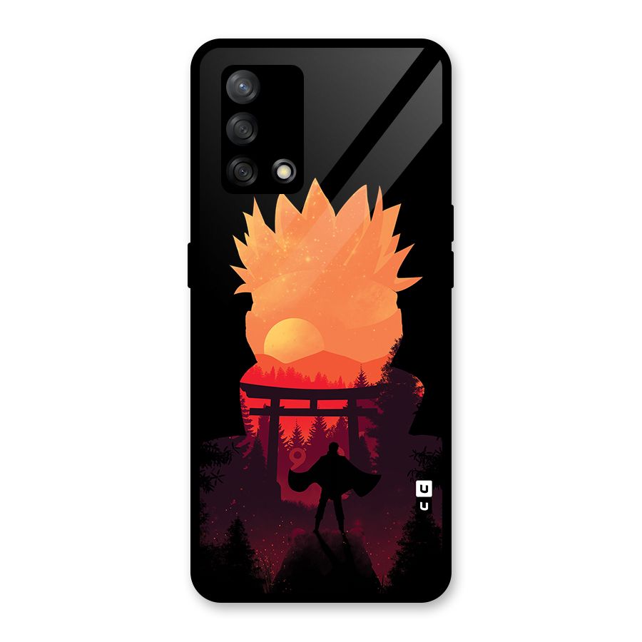 Naruto Anime Sunset Art Glass Back Case for Oppo F19