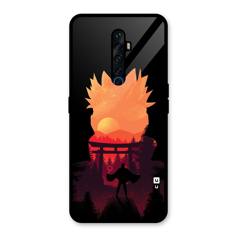 Naruto Anime Sunset Art Glass Back Case for Oppo Reno2 F