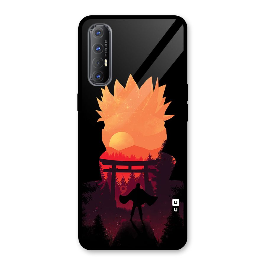 Naruto Anime Sunset Art Glass Back Case for Oppo Reno3 Pro