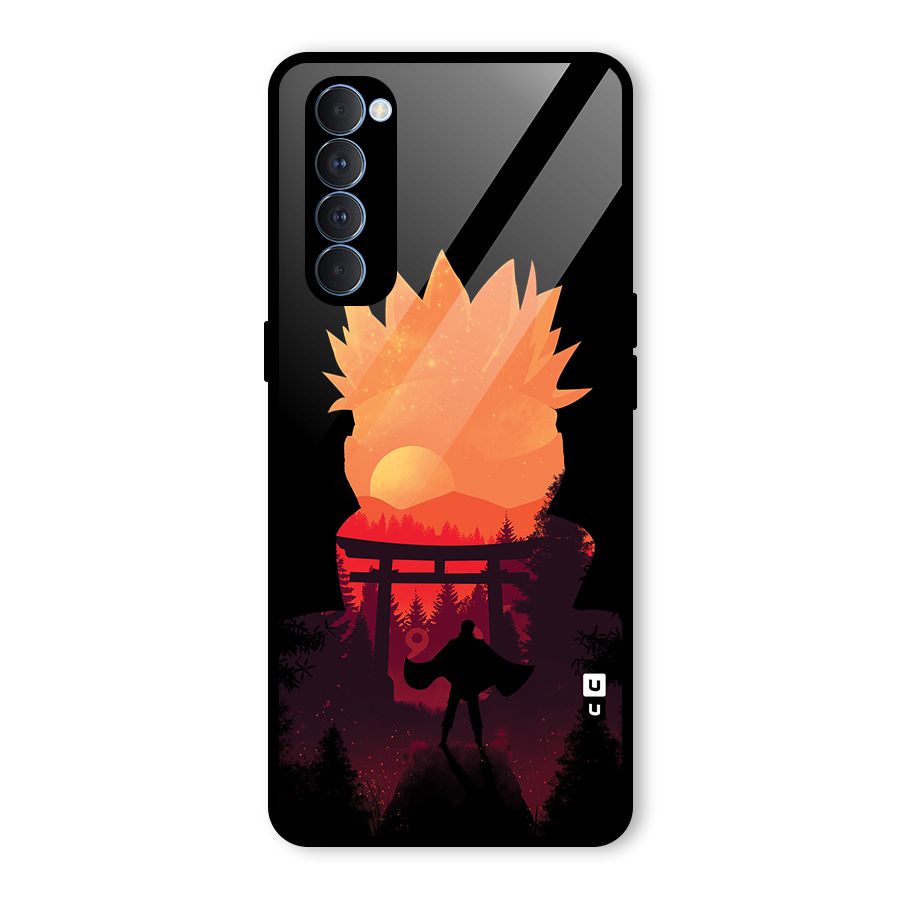 Naruto Anime Sunset Art Glass Back Case for Oppo Reno4 Pro