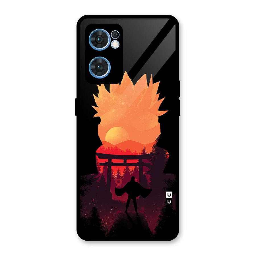 Naruto Anime Sunset Art Glass Back Case for Oppo Reno7 5G