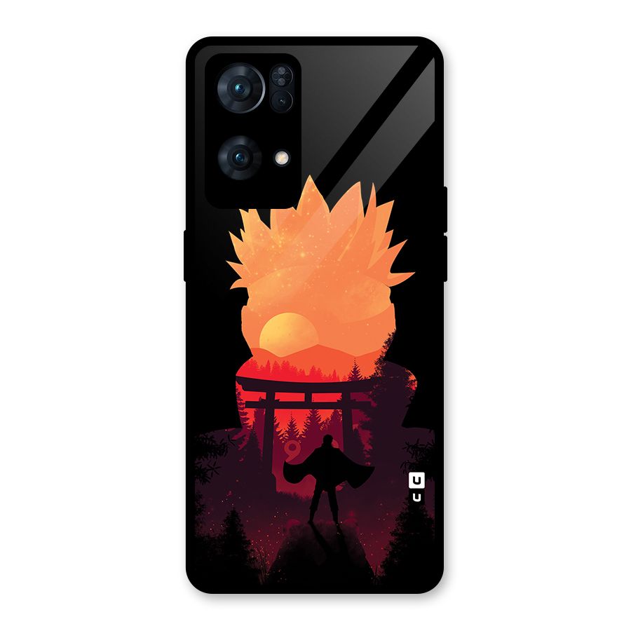 Naruto Anime Sunset Art Glass Back Case for Oppo Reno7 Pro 5G