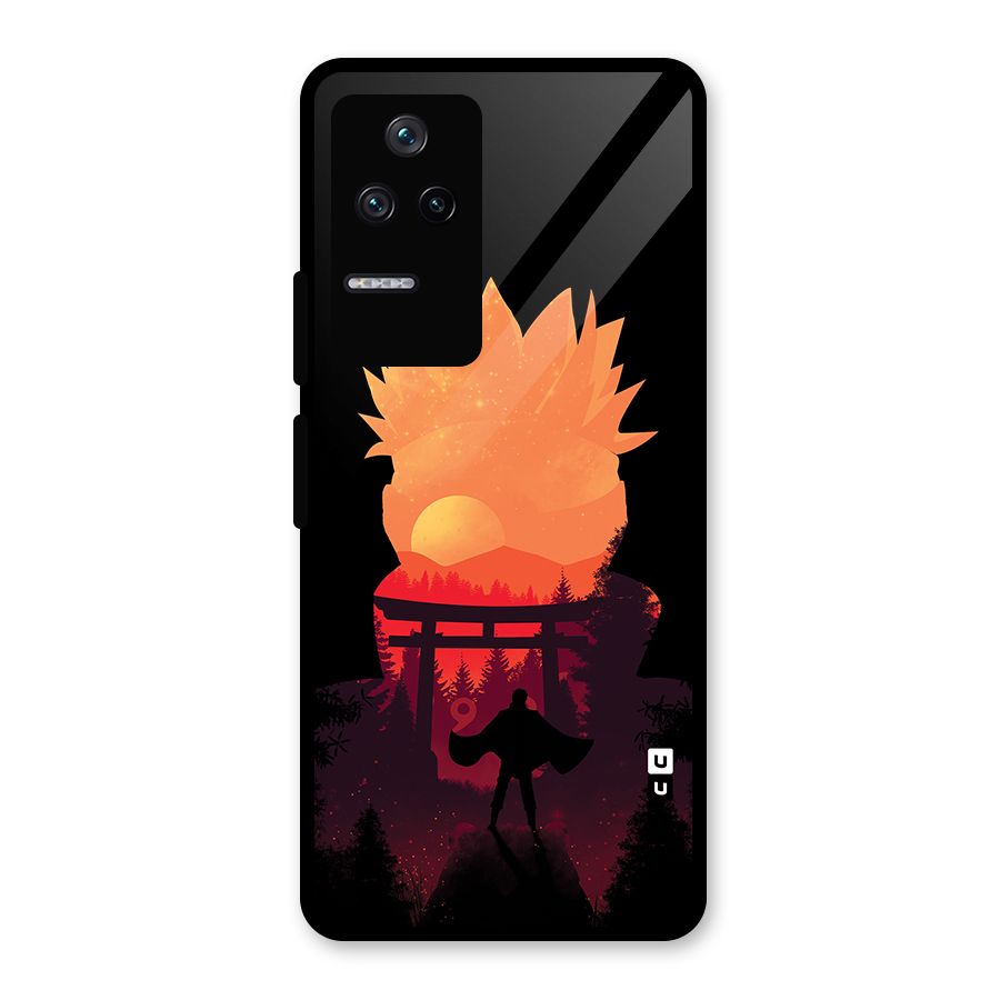 Naruto Anime Sunset Art Glass Back Case for Poco F4 5G
