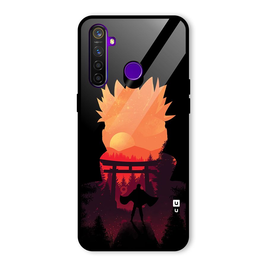 Naruto Anime Sunset Art Glass Back Case for Realme 5 Pro