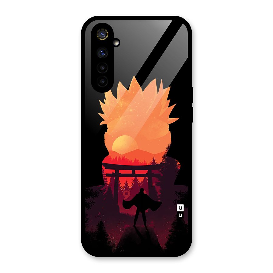 Naruto Anime Sunset Art Glass Back Case for Realme 6