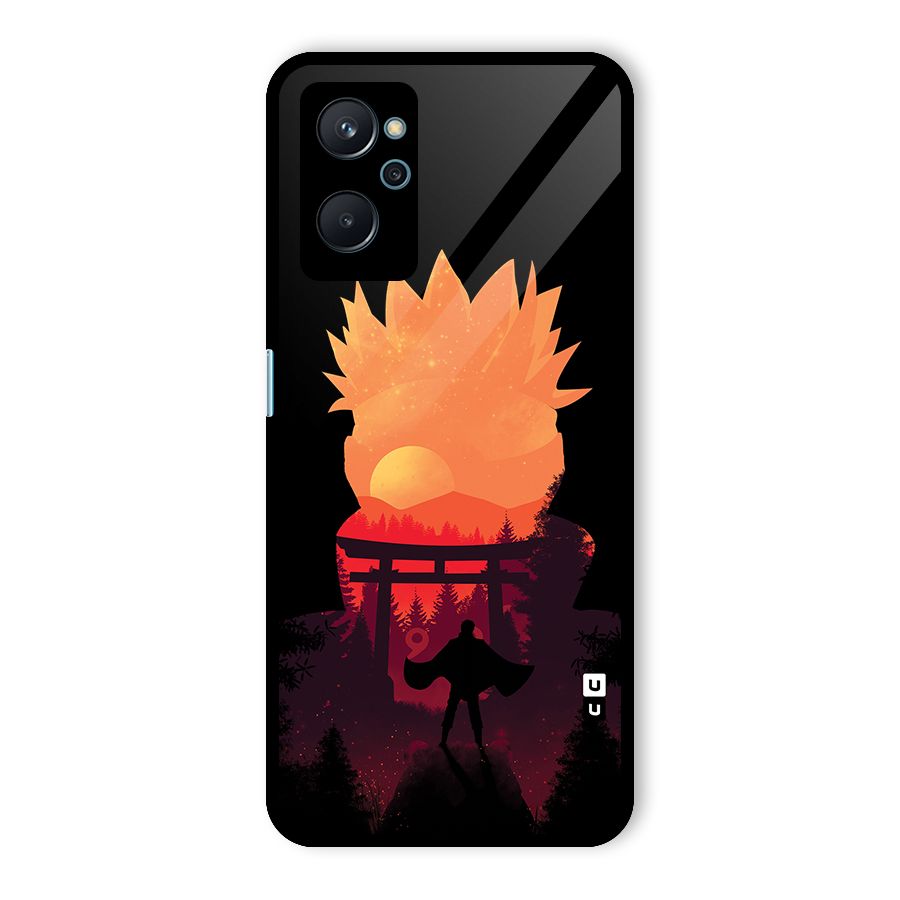 Naruto Anime Sunset Art Glass Back Case for Realme 9i
