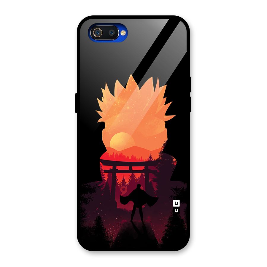 Naruto Anime Sunset Art Glass Back Case for Realme C2
