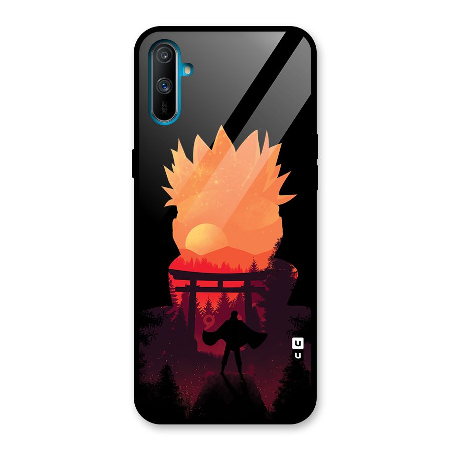 Naruto Anime Sunset Art Glass Back Case for Realme C3