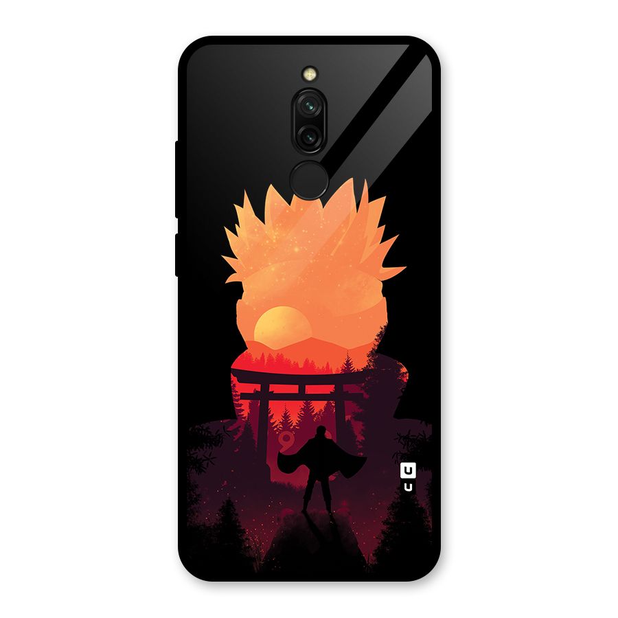 Naruto Anime Sunset Art Glass Back Case for Redmi 8
