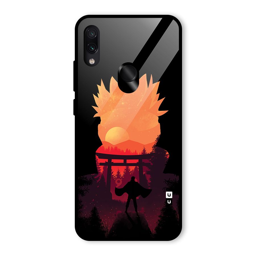 Naruto Anime Sunset Art Glass Back Case for Redmi Note 7