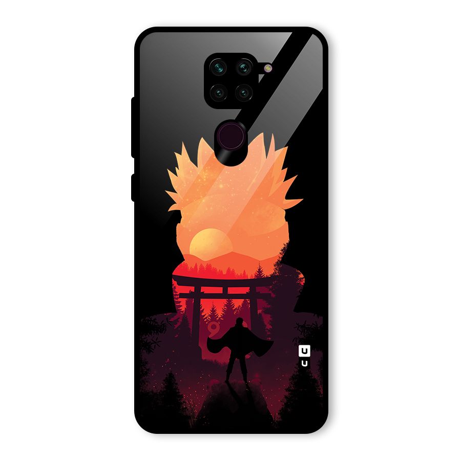 Naruto Anime Sunset Art Glass Back Case for Redmi Note 9