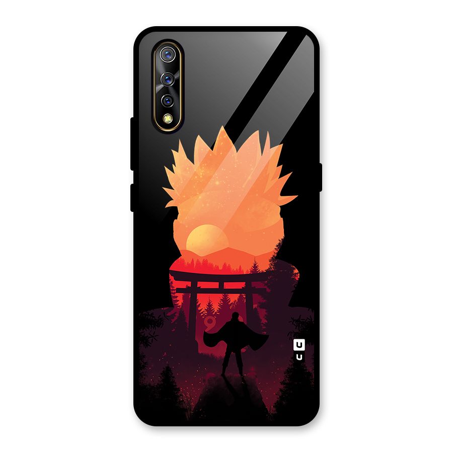 Naruto Anime Sunset Art Glass Back Case for Vivo S1