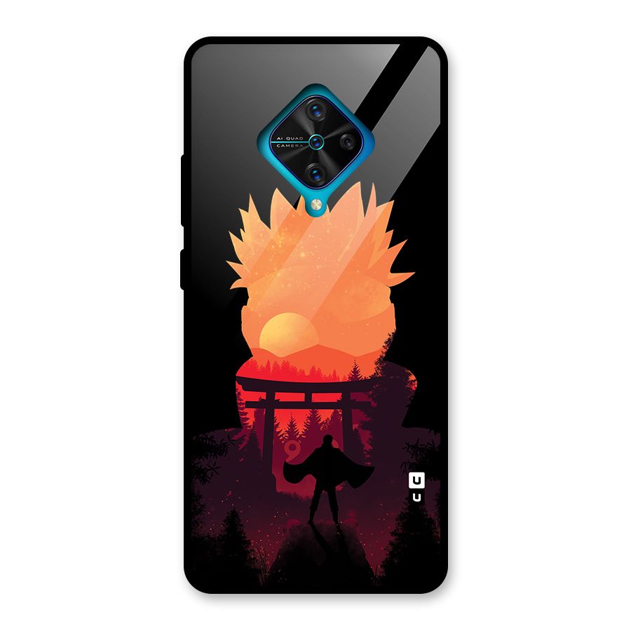 Naruto Anime Sunset Art Glass Back Case for Vivo S1 Pro