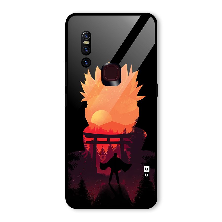 Naruto Anime Sunset Art Glass Back Case for Vivo V15