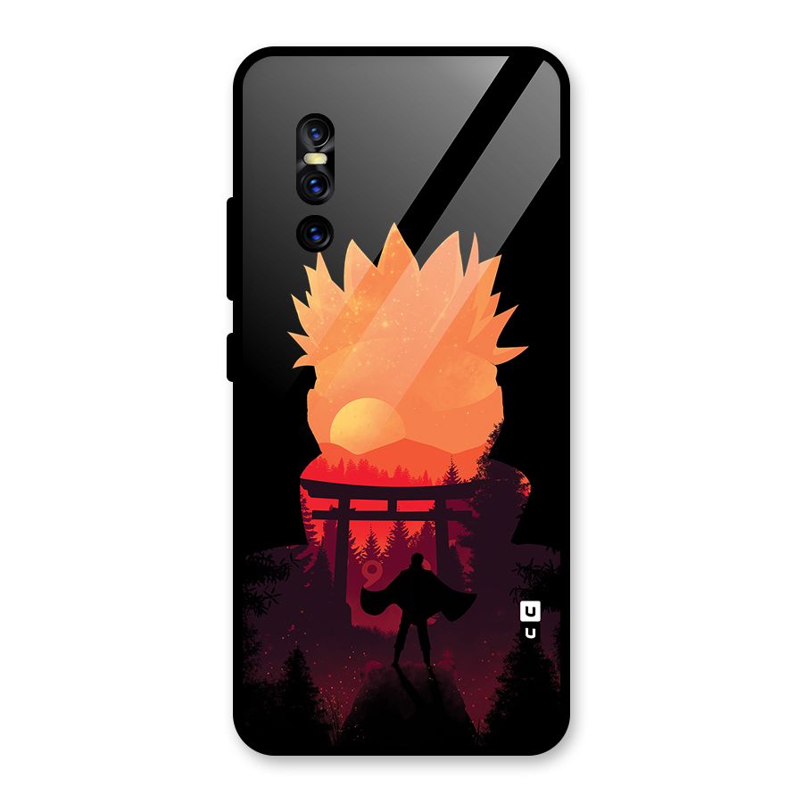 Naruto Anime Sunset Art Glass Back Case for Vivo V15 Pro
