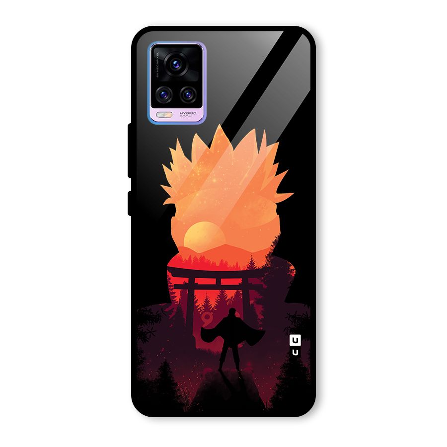 Naruto Anime Sunset Art Glass Back Case for Vivo V20 Pro