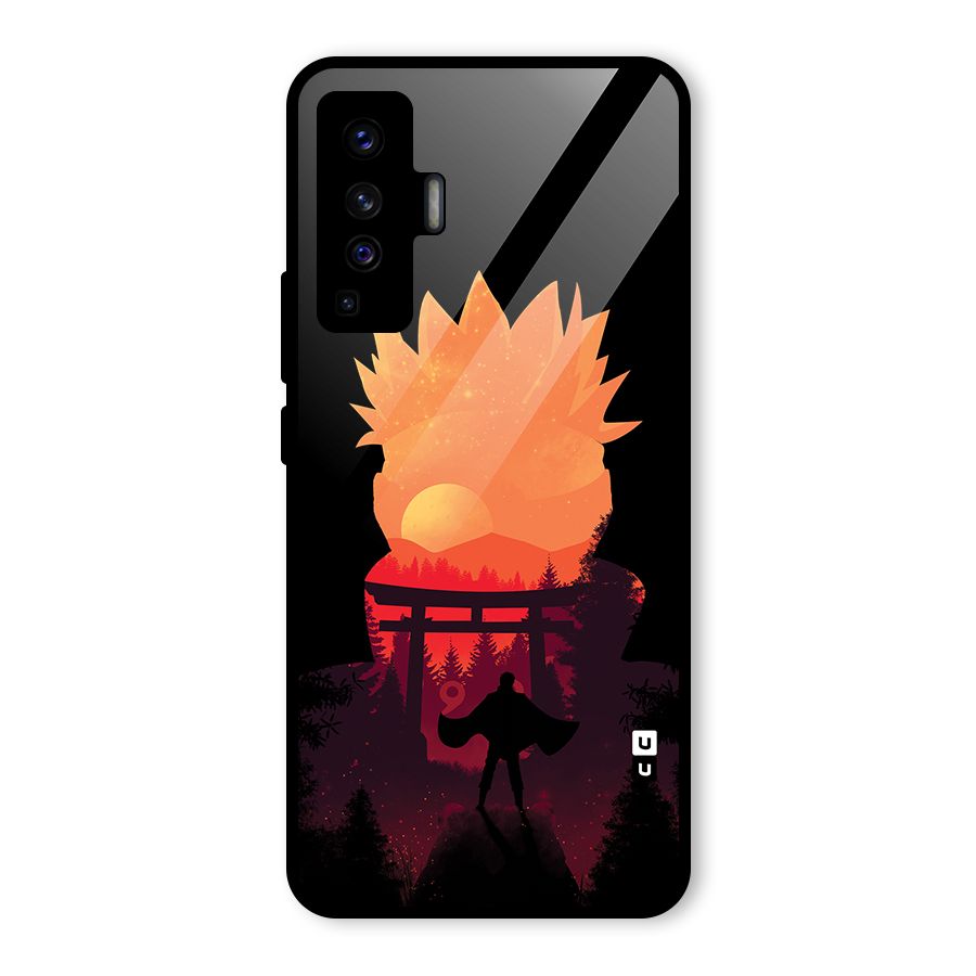 Naruto Anime Sunset Art Glass Back Case for Vivo X50