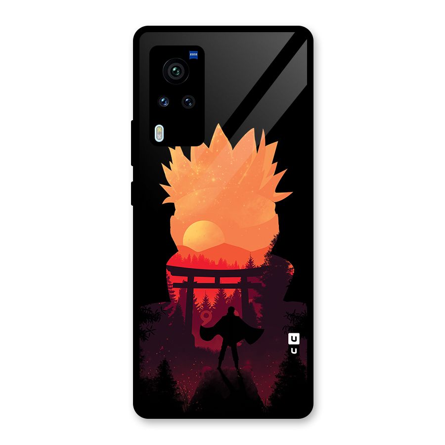Naruto Anime Sunset Art Glass Back Case for Vivo X60 Pro