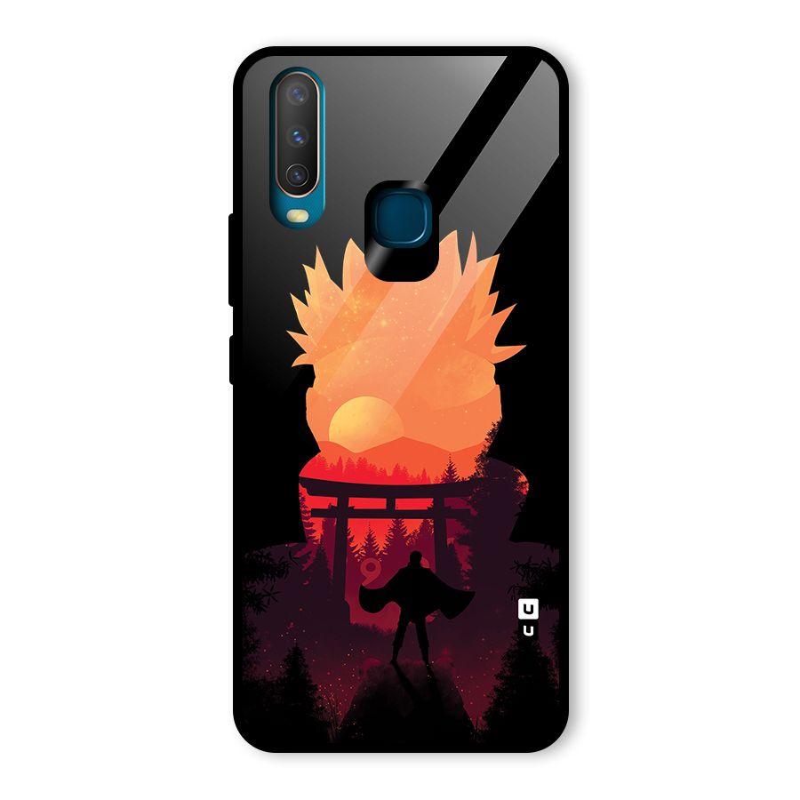 Naruto Anime Sunset Art Glass Back Case for Vivo Y12