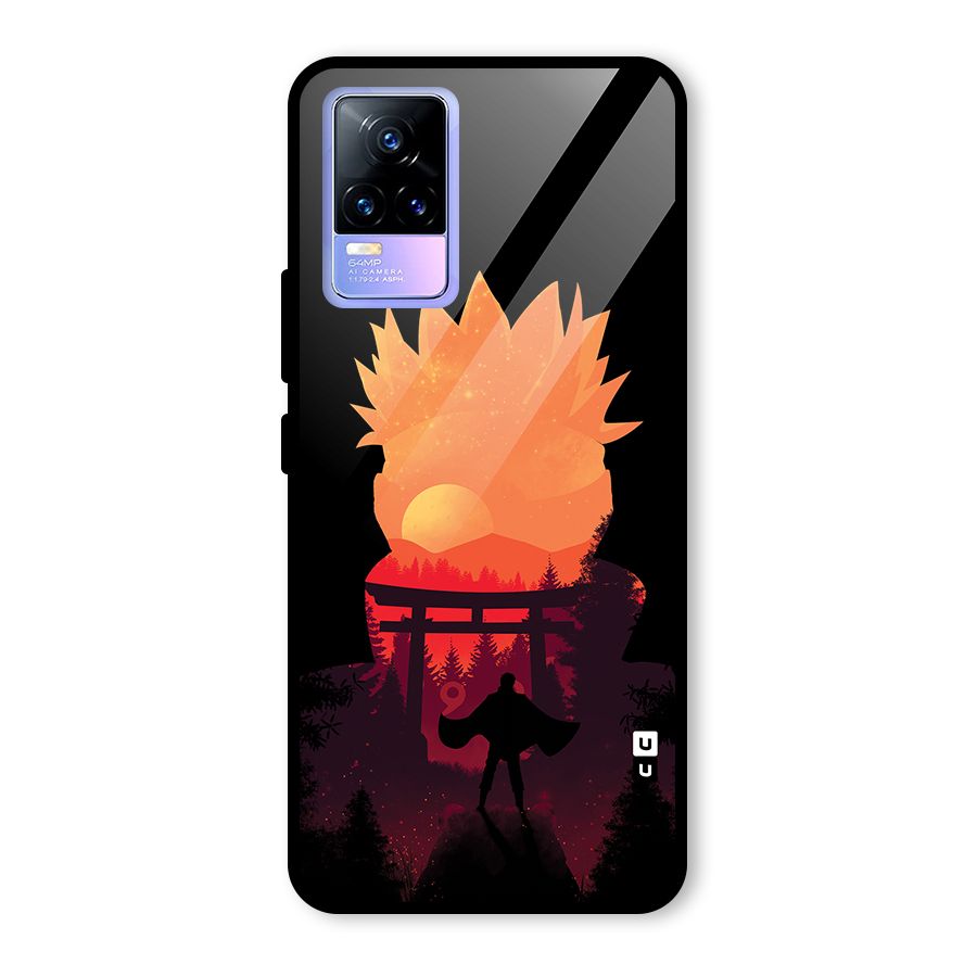 Naruto Anime Sunset Art Glass Back Case for Vivo Y73