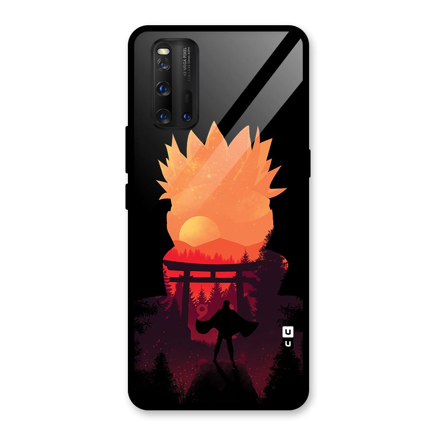 Naruto Anime Sunset Art Glass Back Case for Vivo iQOO 3