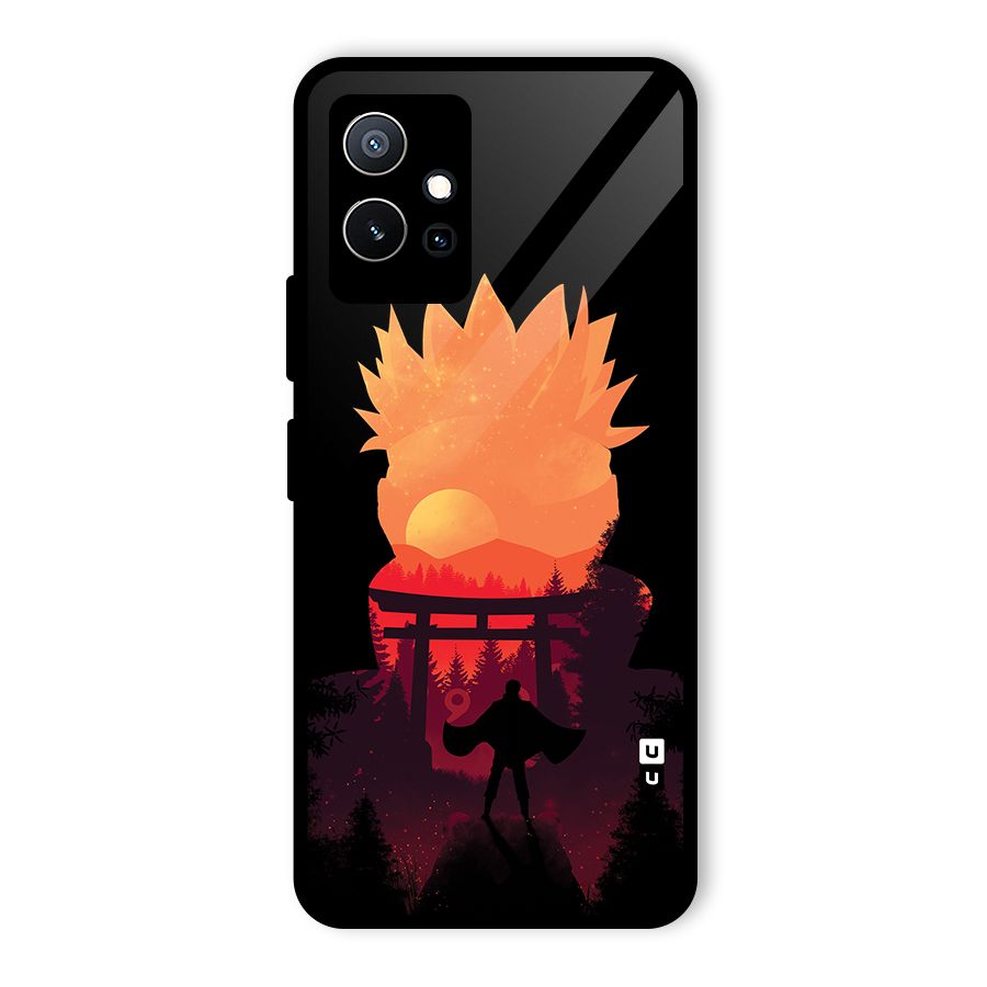 Naruto Anime Sunset Art Glass Back Case for Vivo iQOO Z6