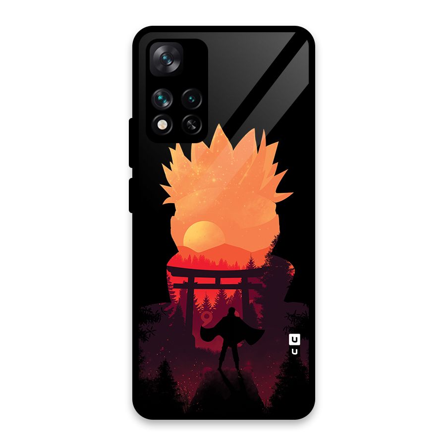 Naruto Anime Sunset Art Glass Back Case for Xiaomi 11i HyperCharge 5G