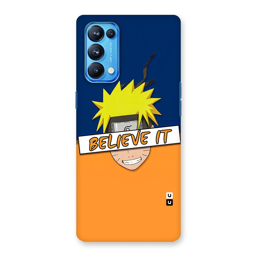 Naruto Believe It Back Case for Oppo Reno5 Pro 5G