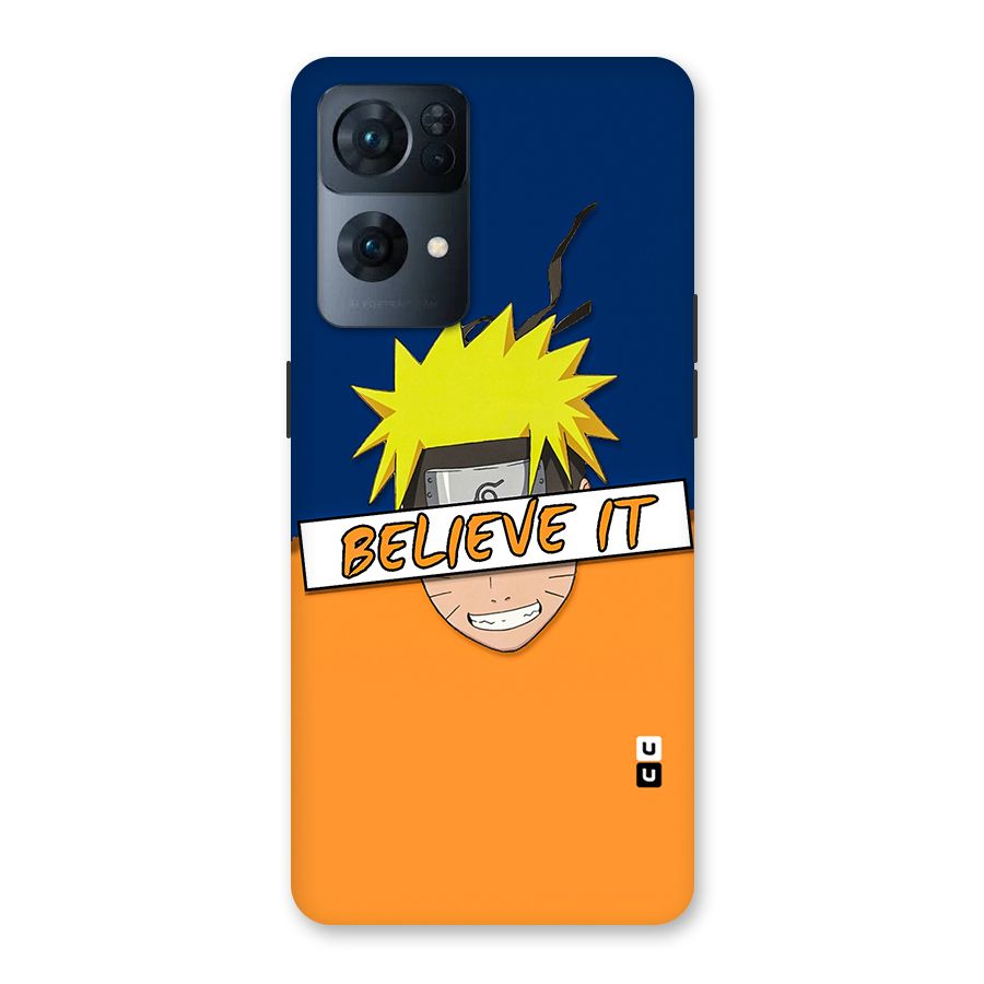 Naruto Believe It Back Case for Oppo Reno7 Pro 5G