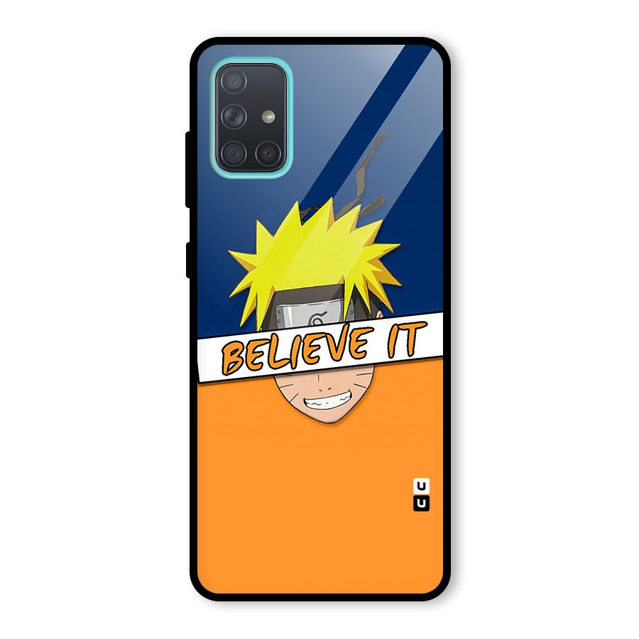 Naruto Believe It Glass Back Case for Galaxy A71