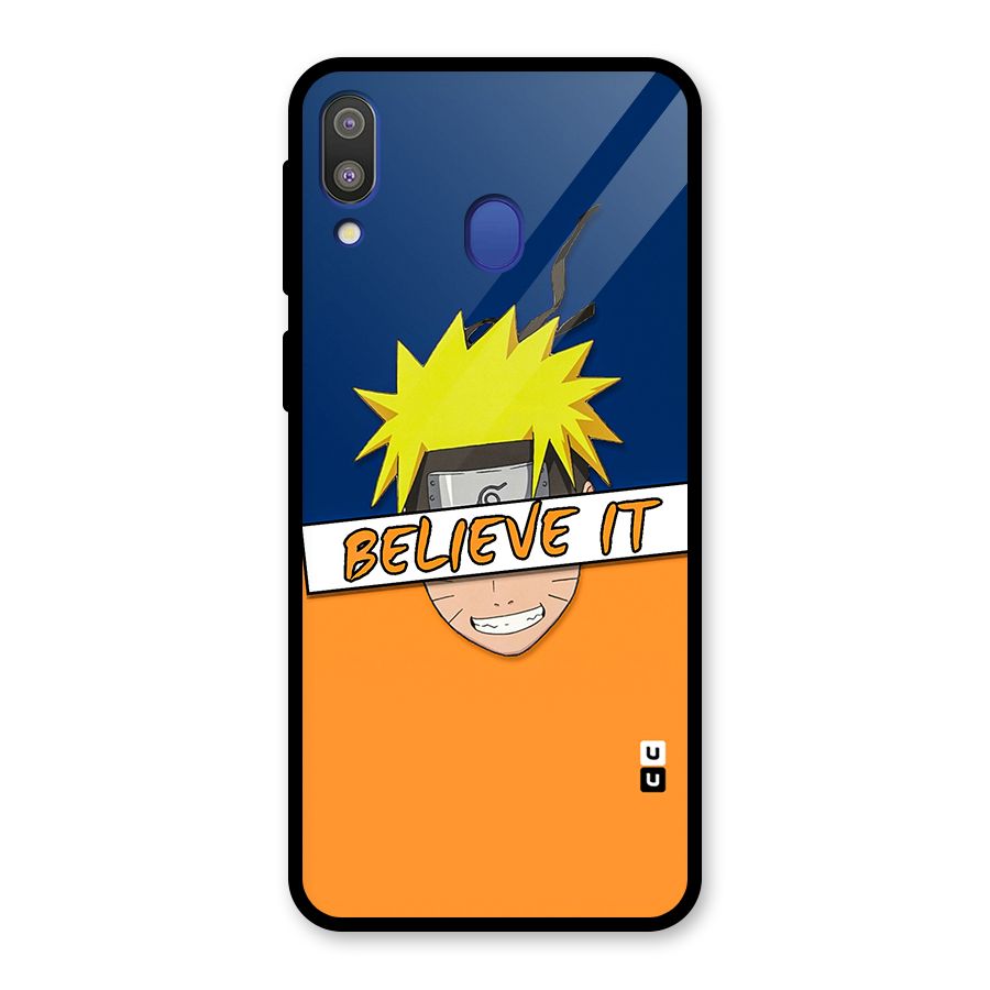 Naruto Believe It Glass Back Case for Galaxy M20