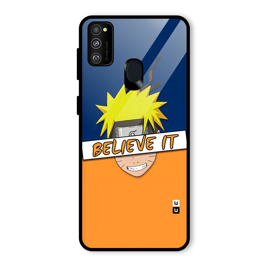 Naruto Believe It Glass Back Case for Galaxy M30s
