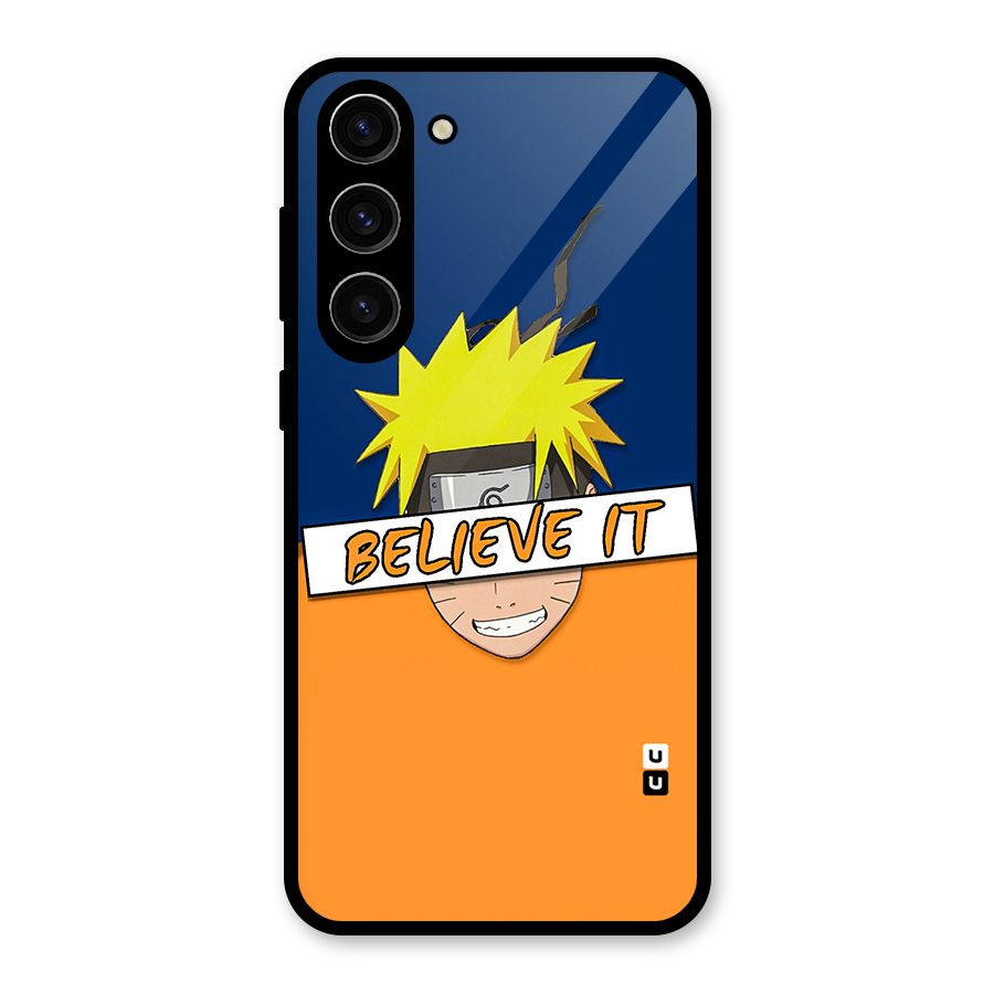Naruto Believe It Glass Back Case for Galaxy S23 Plus