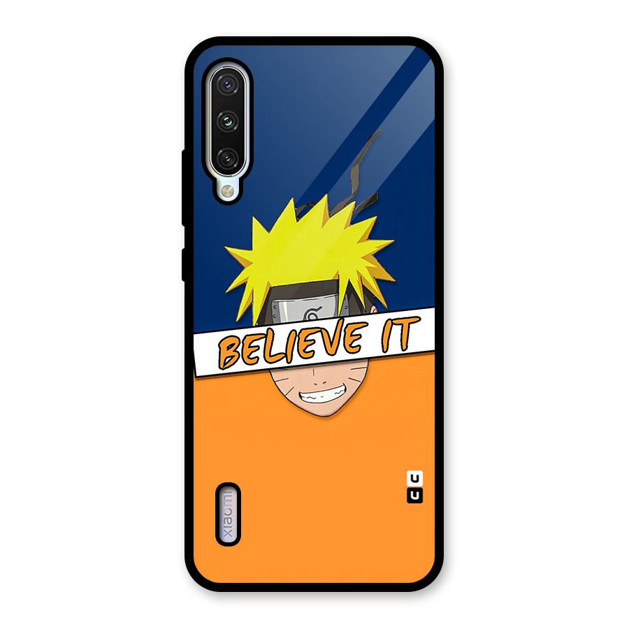 Naruto Believe It Glass Back Case for Mi A3