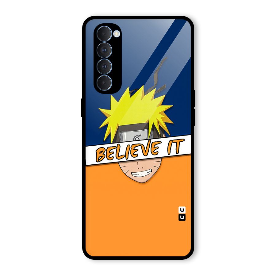 Naruto Believe It Glass Back Case for Oppo Reno4 Pro