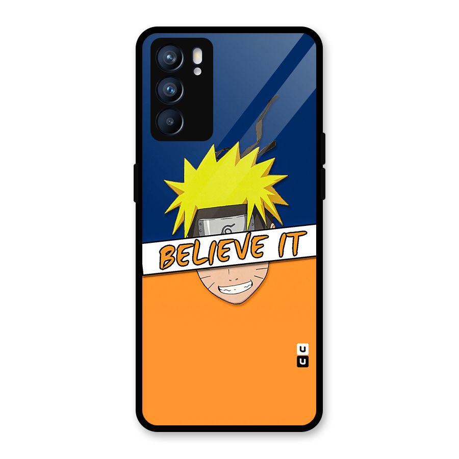 Naruto Believe It Glass Back Case for Oppo Reno6 5G