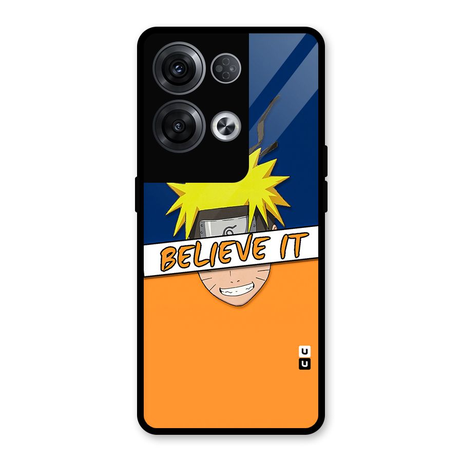 Naruto Believe It Glass Back Case for Oppo Reno8 Pro 5G