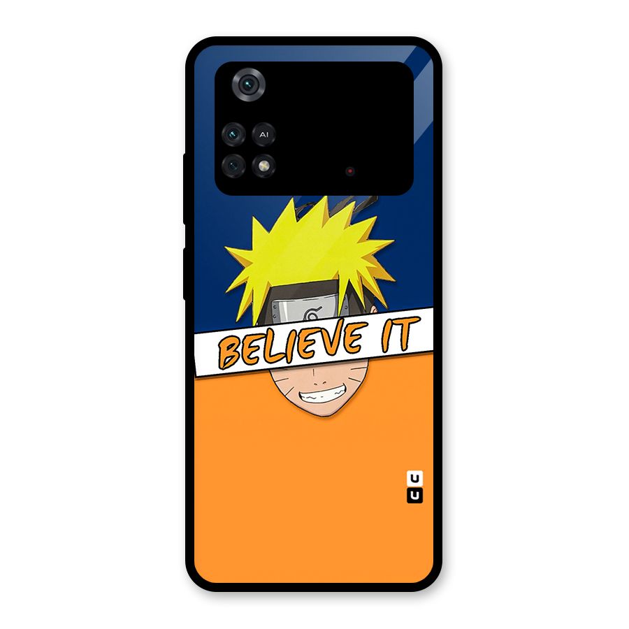 Naruto Believe It Glass Back Case for Poco M4 Pro 4G